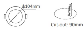 Deep recessed low Glare Downlight - White