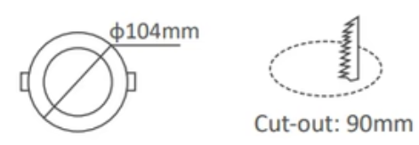 Deep recessed low Glare Downlight - White