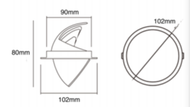 Gimble 60 Degree Downlight - White