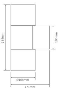 PIPER-2 WALL RND IP65 E27 PAR30 D/GREY