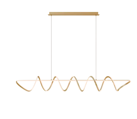 Bulbul 2000mm Linear Sprial LED Pendant Black