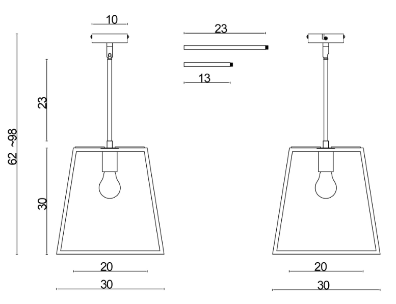 MAINE.30 1 light Pendant