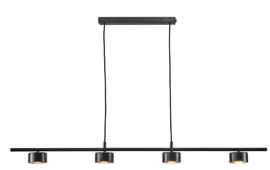 Clyde 4 Rail Pendant Black Metal