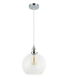 Pesini Interior Wine Glass With Antique Brass/ Chrome Highlight Pendant Lights