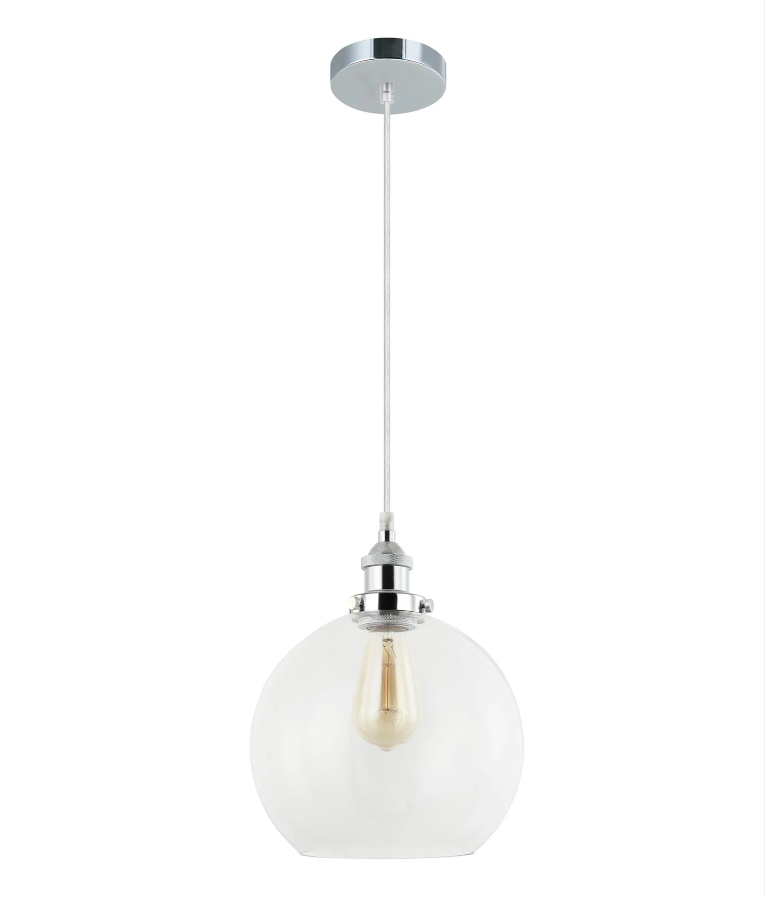 Pesini Interior Wine Glass With Antique Brass/ Chrome Highlight Pendant Lights
