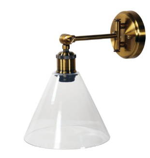 LEDA Swing Arm Wall Light S/Brass