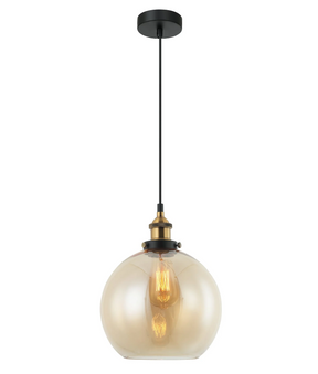 Pesini Interior Wine Glass With Antique Brass/ Chrome Highlight Pendant Lights