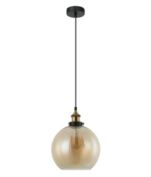 Pesini Interior Wine Glass With Antique Brass/ Chrome Highlight Pendant Lights