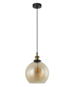 Pesini Interior Wine Glass With Antique Brass/ Chrome Highlight Pendant Lights
