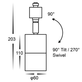 White Single Circuit Track Head