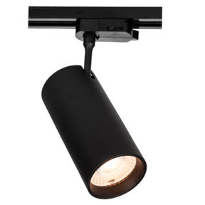 Single Circuit 30W Dimmable Black Track Head