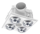 Four Heat Bathroom Heater With 10w Downlight 4000k 3a - Tastic - Lux Lighting
