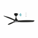 Seaforth DC 1320mm 3 ABS Blade WIFI & Remote Control Ceiling Fan with Variable Dim 15w CCT LED Light Matt Black