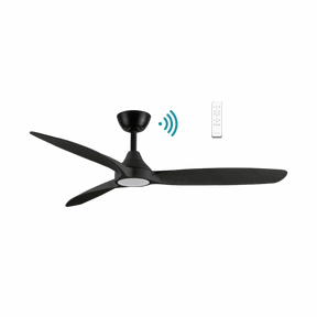 Seaforth DC 1320mm 3 ABS Blade WIFI & Remote Control Ceiling Fan with Variable Dim 15w CCT LED Light Matt Black