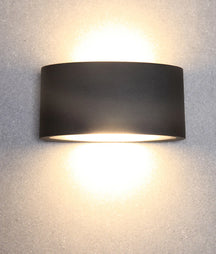 TAMA LED Exterior Surface Mounted Curved Up/Down Wall Lights IP54