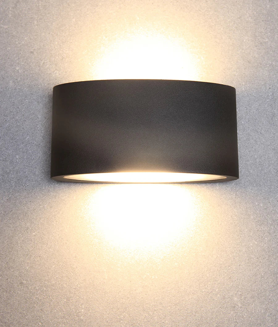 TAMA LED Exterior Surface Mounted Curved Up/Down Wall Lights IP54