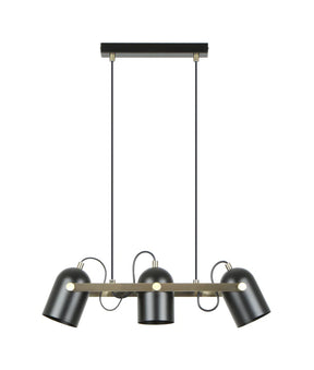TAZZA: Interior Ellipse Shade with Antique Brass Hardware Pendant Light
