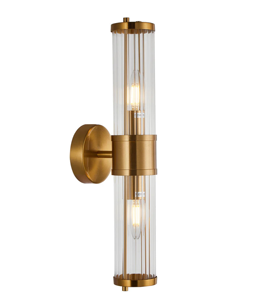 TIEMPO Interior Up/Down Tubular Clear Glass Wall Lights