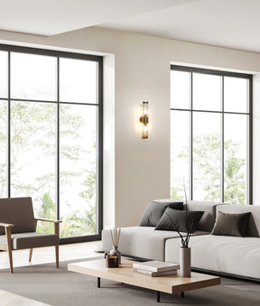 TIEMPO Interior Up/Down Tubular Clear Glass Wall Lights