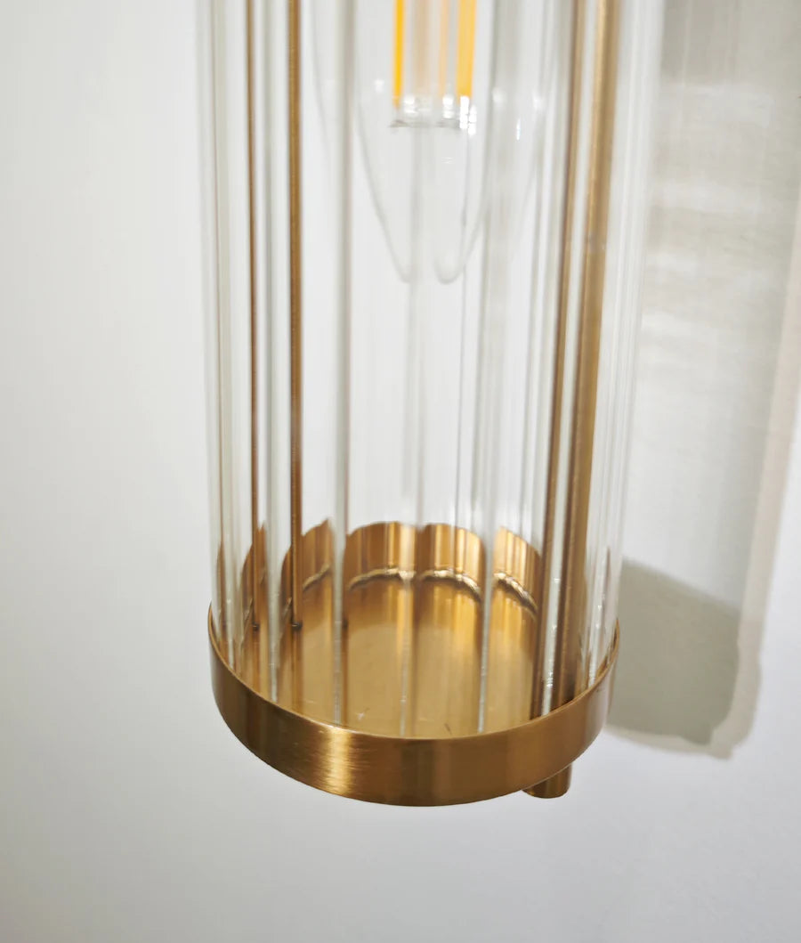 TIEMPO Interior Up/Down Tubular Clear Glass Wall Lights