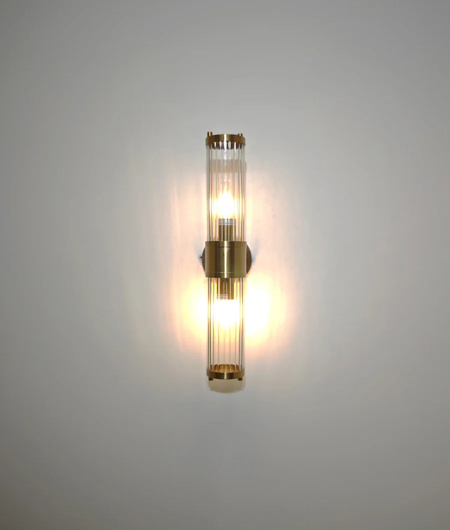 TIEMPO Interior Up/Down Tubular Clear Glass Wall Lights