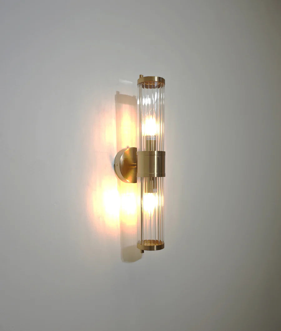 TIEMPO Interior Up/Down Tubular Clear Glass Wall Lights