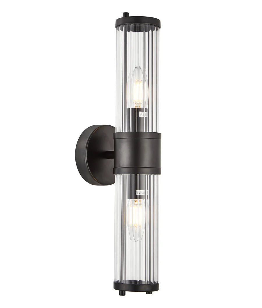 TIEMPO Interior Up/Down Tubular Clear Glass Wall Lights
