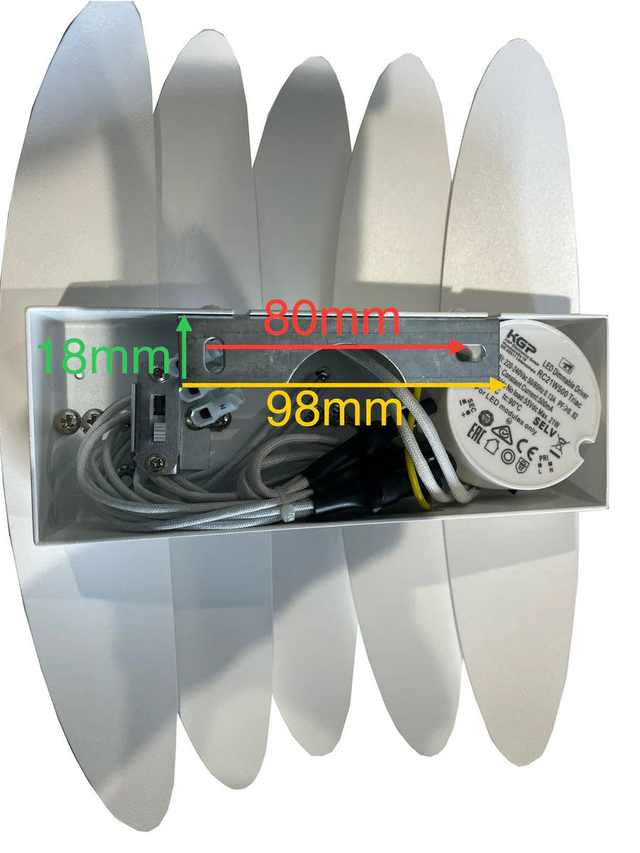 TIJUANA City Series LED Tri-CCT Interior Curved Dimmable Wall Light