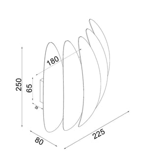 TIJUANA City Series LED Tri-CCT Interior Curved Dimmable Wall Light