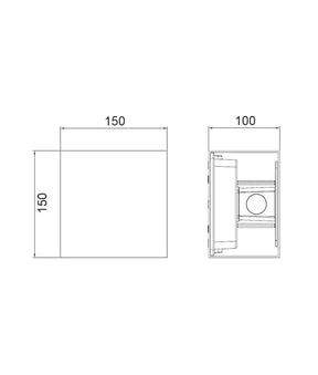 TOCA Exterior LED Surface Mounted Adjustable Lens Covers Up/Down Lights IP65