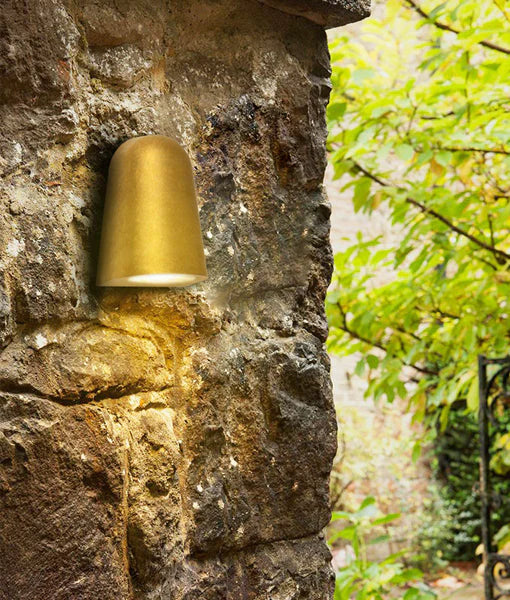 TORQUE Exterior GU10/MR16 Antique Brass Surface Mounted Cone Wall Lights IP65