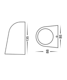 TORQUE Exterior GU10/MR16 Antique Brass Surface Mounted Cone Wall Lights IP65