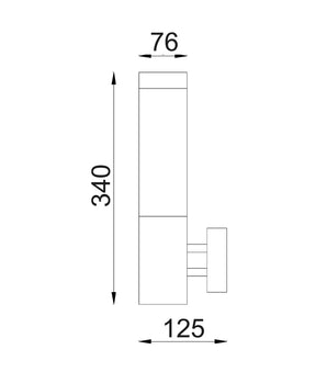 TORRE Exterior E27 Surface Mounted Wall Light IP44