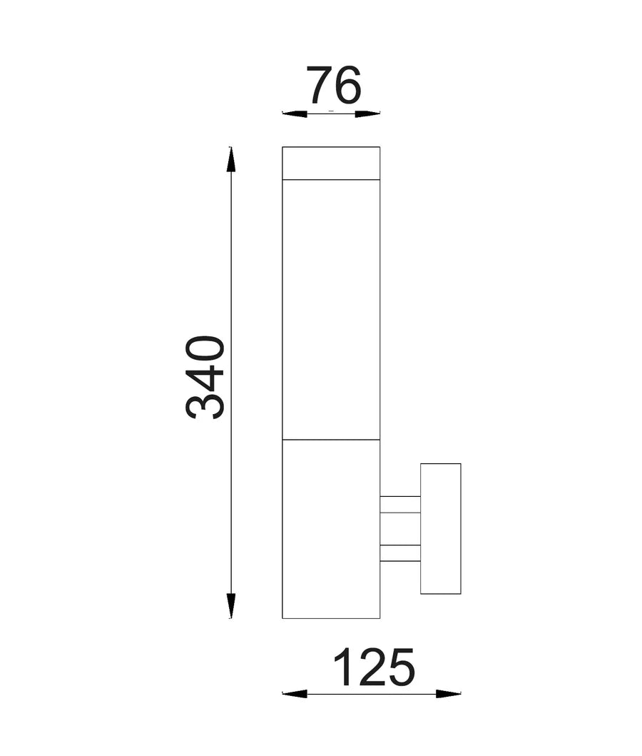 TORRE Exterior E27 Surface Mounted Wall Light IP44