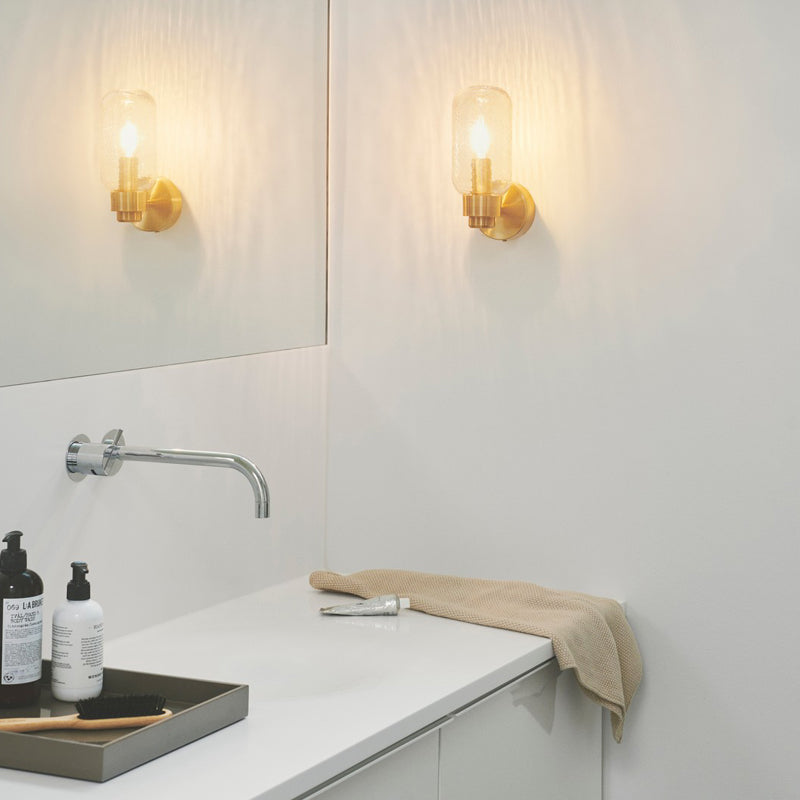 Tutan Bathroom Wall Light Brass