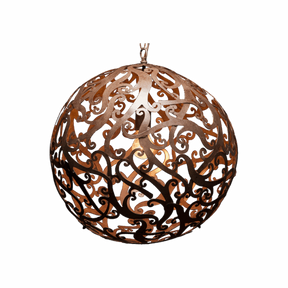 Theodore BR 50CM 1 Light E27 Orb Pendant Bronze