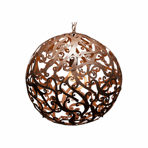 Theodore BR 50CM 1 Light E27 Orb Pendant Bronze