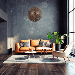 Theodore BR 50CM 1 Light E27 Orb Pendant Bronze