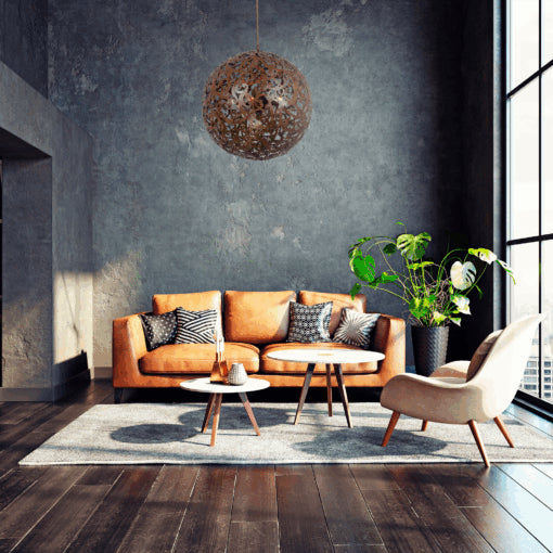 Theodore BR 50CM 1 Light E27 Orb Pendant Bronze