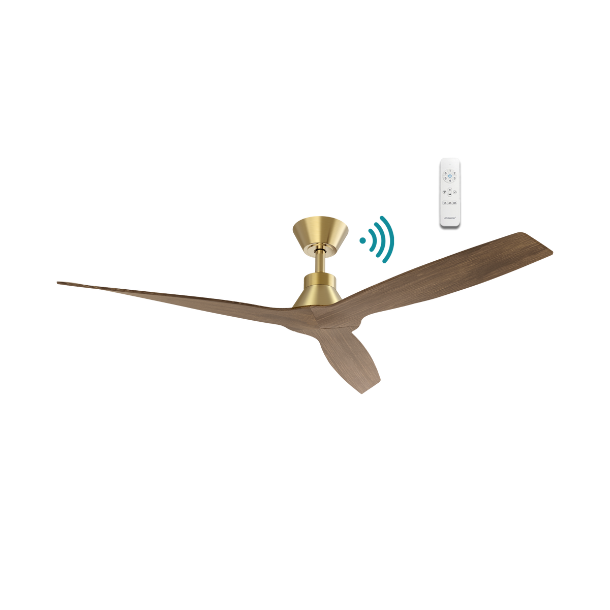 Triumph DC 1320mm 3 ABS Blade WIFI & Remote Control Ceiling Fan Only Ant Bronze/Walnut