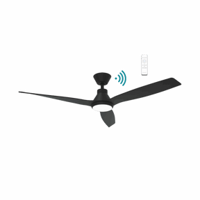 Triumph DC 1320mm 3 ABS Blade WIFI & Remote Control Ceiling Fan with Variable Dim 15w CCT LED Light Matt Black