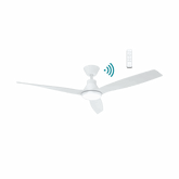 Triumph DC 1320mm 3 ABS Blade WIFI & Remote Control Ceiling Fan with Variable Dim 15w CCT LED Light Matt White