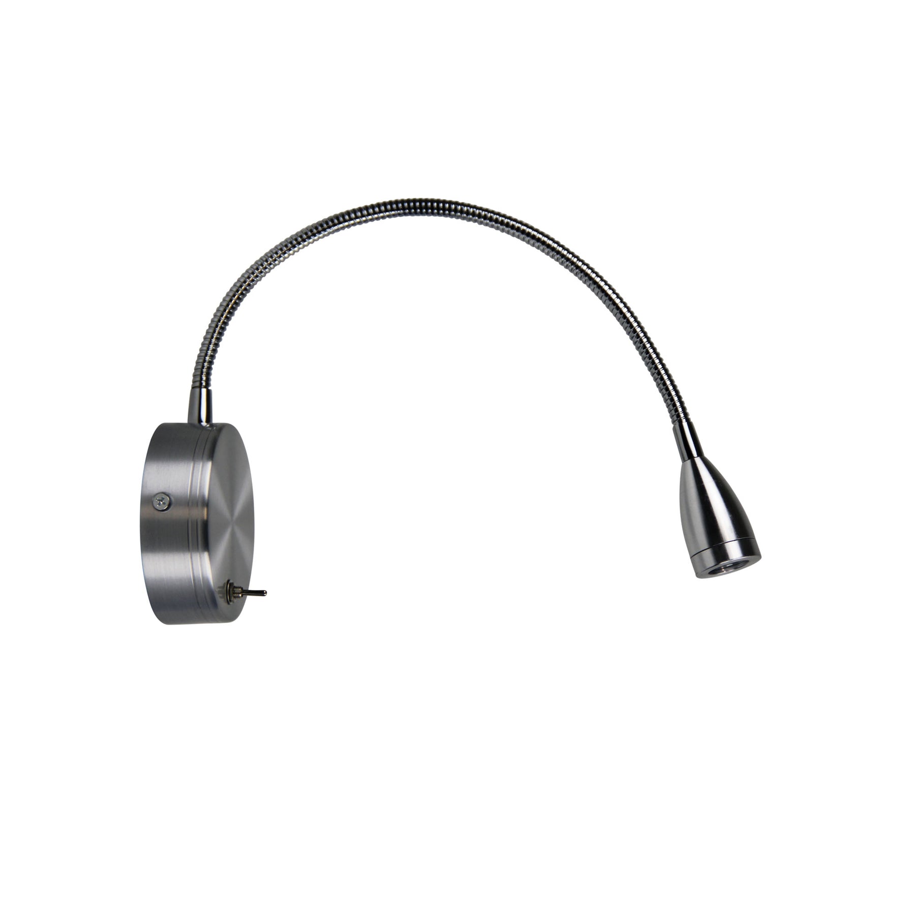 FLEXI 3W WALL LIGHT BRUSHED ALUMINIUM w/SWITCH