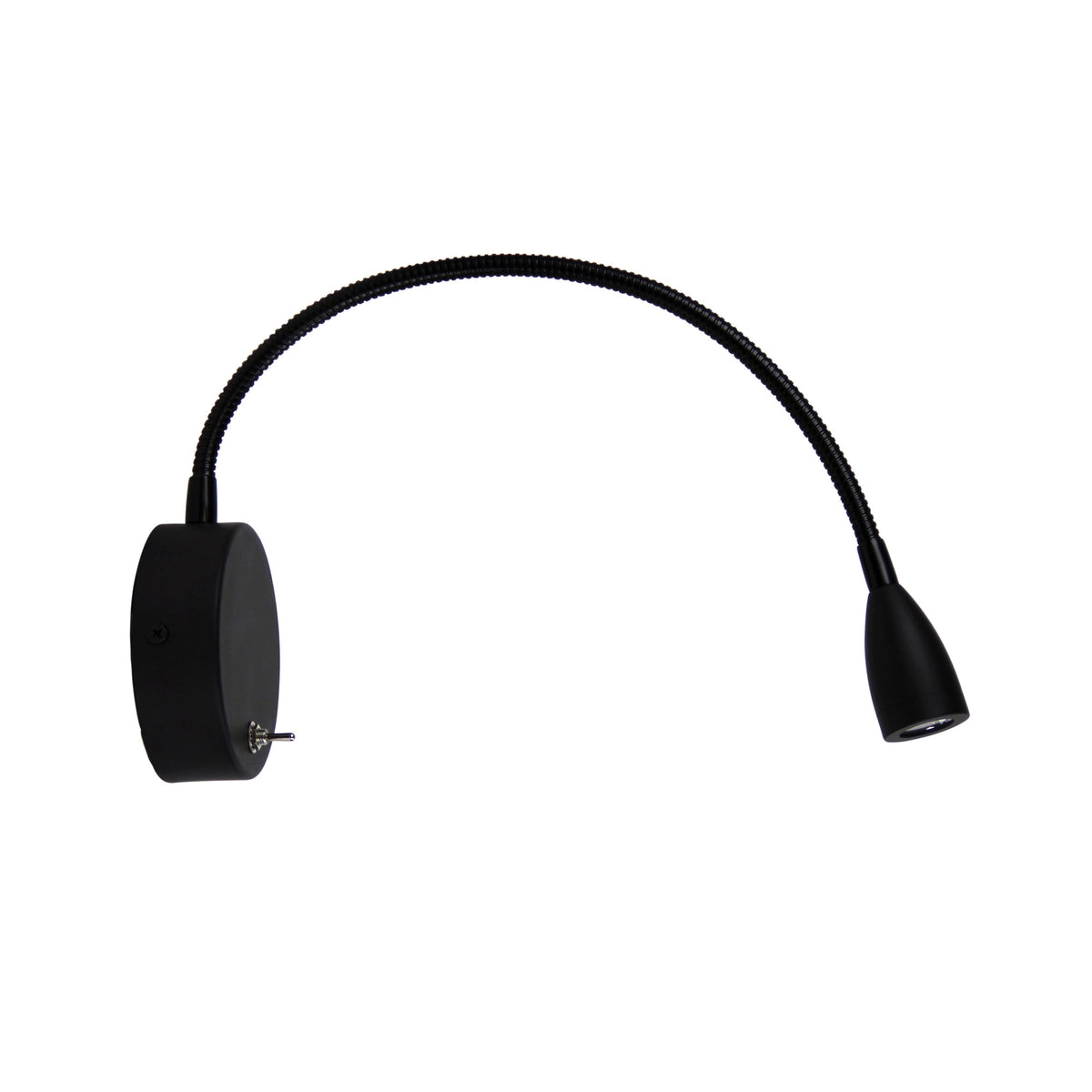 FLEXI 3W WALL LIGHT SATIN BLACK w/SWITCH