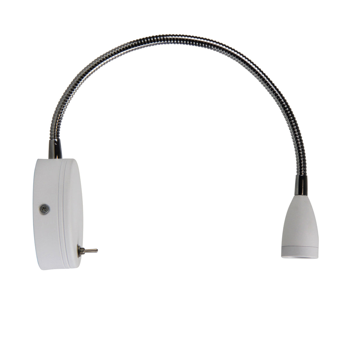 FLEXI 3W WALL LIGHT SATIN WHITE w/SWITCH