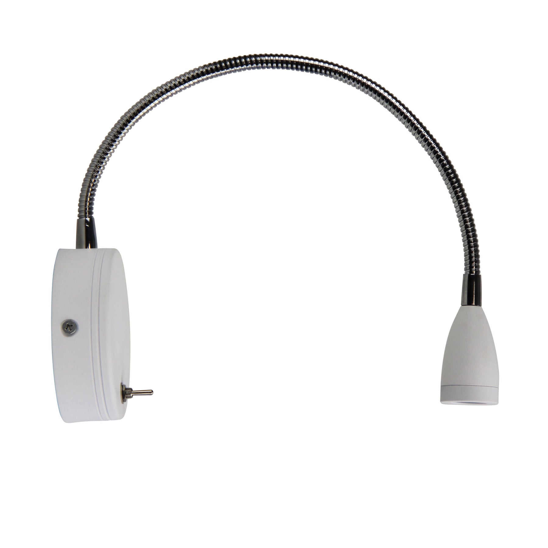 FLEXI 3W WALL LIGHT SATIN WHITE w/SWITCH