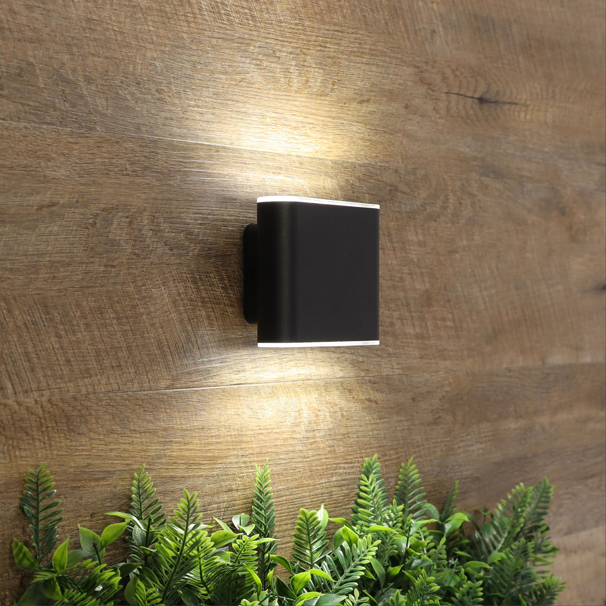 WASH 2x3W OUTDOOR WALL LIGHT BLACK