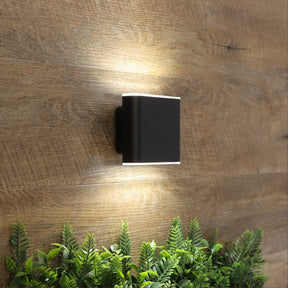 WASH 2x3W OUTDOOR WALL LIGHT BLACK