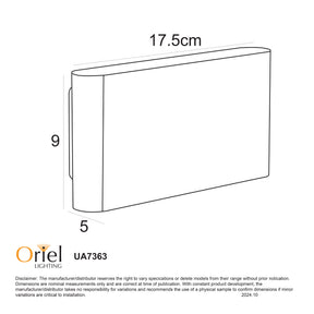 WASH 2x6W OUTDOOR WALL LIGHT BLACK