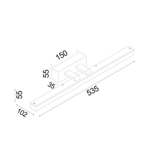 VANITAS Interior LED Tri-CCT Vanity / Picture Wall Lights IP44 (L535mm)
